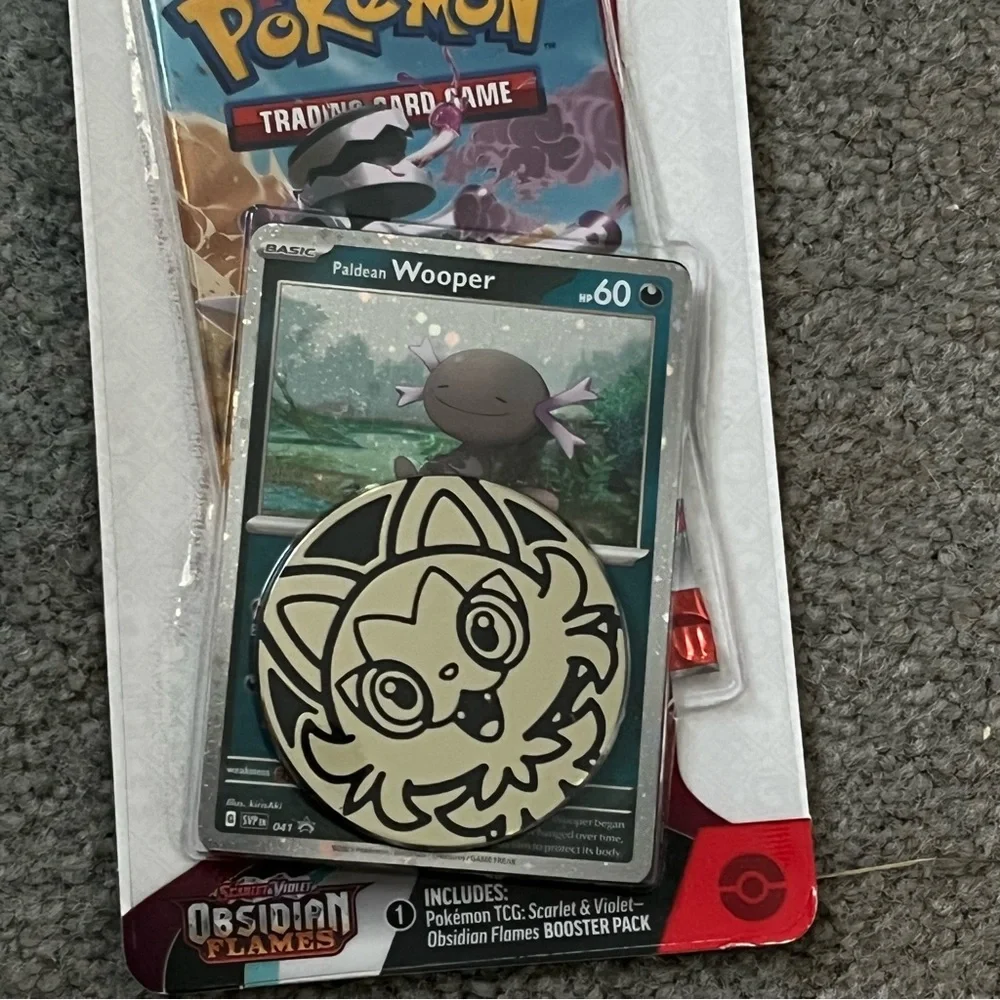 Pokemon HP 60 Paldean Wooper Stellar Crown Booster Pack New Sealed - Picture 2 of 7